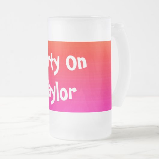 Spectrum van horizontale kleuren - 4 matglas bierpul (Voorkant rechts)