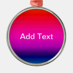 Spectrum van horizontale kleuren - 4 metalen ornament