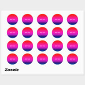 Spectrum van horizontale kleuren - 4 ronde sticker (Vel)