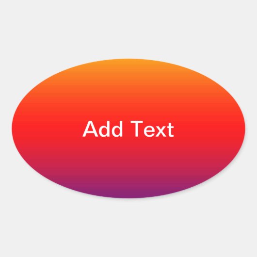 Spectrum van horizontale kleuren Jouw tekst Ovale Sticker (Voorkant)