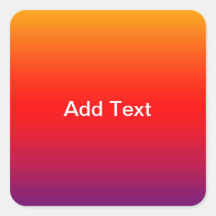 Spectrum van horizontale kleuren Jouw tekst Vierkante Sticker