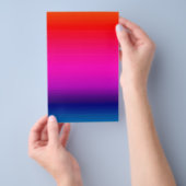 Spectrum van Horizontale Kleuren Rood Paarse Blauw Flyer (Hand)