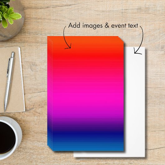 Spectrum van Horizontale Kleuren Rood Paarse Blauw Flyer