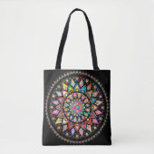 Spectrum van kleur mandala tote bag (Voorkant)