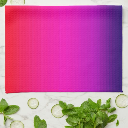 Spectrum van Kleuren Rood Roze Paarse Blauw Theedoek (Gevouwen)