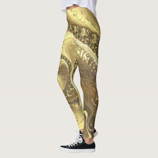 Spectrum van leggings van goudkleurbladen (Links)