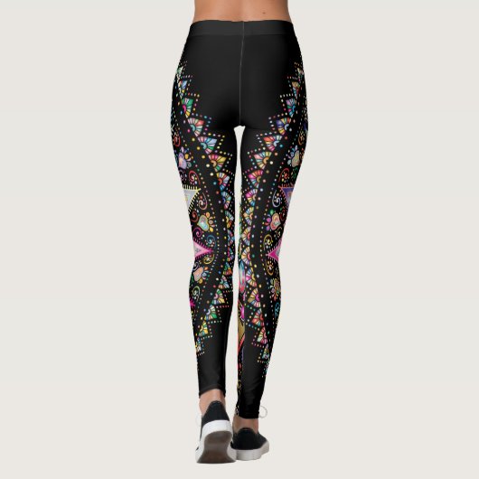 Spectrum van leggings van kleur mandala (Achterkant)