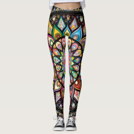Spectrum van leggings van kleur mandala