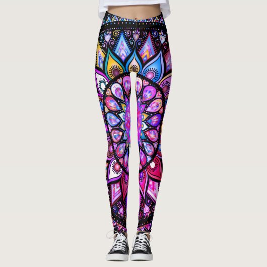 Spectrum van leggings van kleur mandala (Voorkant)