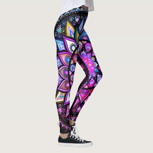Spectrum van leggings van kleur mandala (Rechts)