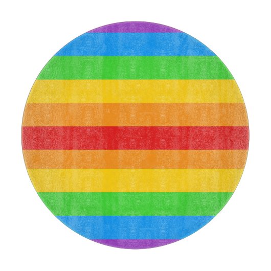Spectrum van Pride Round Glass Snijplank (Voorkant)