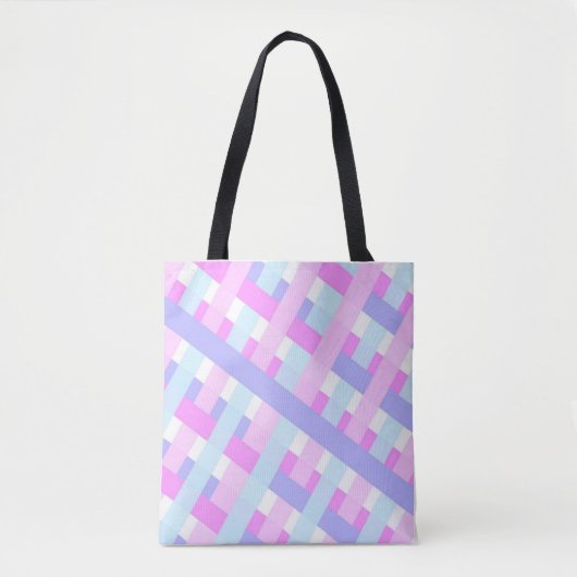 Spectrum van roze kleur en lijn tote bag (Voorkant)