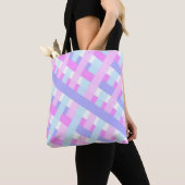 Spectrum van roze kleur en lijn tote bag (Dichtbij)