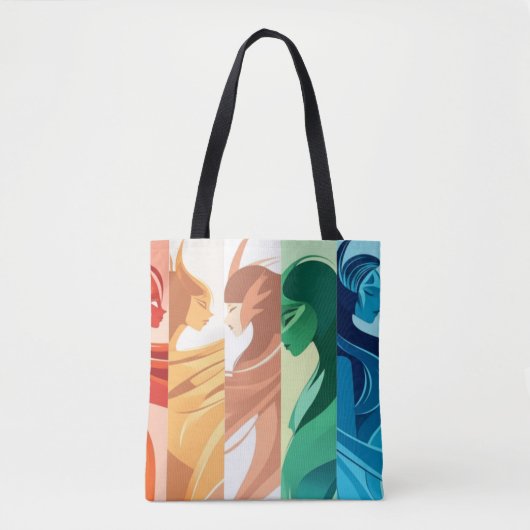 Spectrum van Vrouwelijke Gratie Tote Bag (Voorkant)