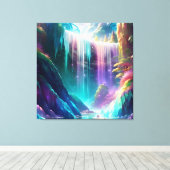 Spectrum waterval 6 canvas afdruk (Insitu (Houten vloer))