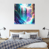 Spectrum waterval 6 canvas afdruk (Insitu (Slaapkamer))