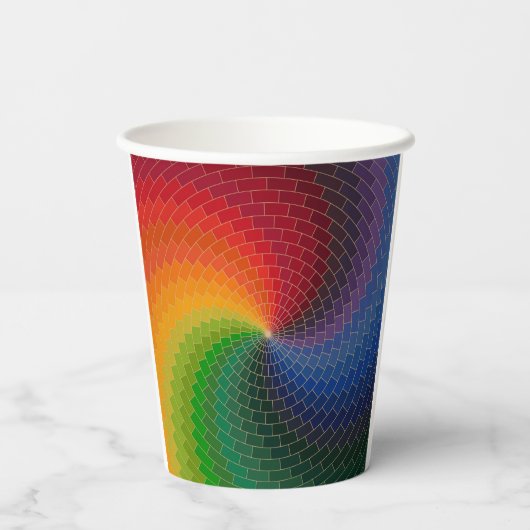 Spectrum wheel made of bricks papieren bekers (Achterkant)
