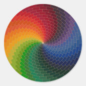 Spectrum wheel made of bricks ronde sticker (Voorkant)