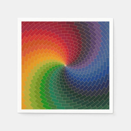 Spectrum wheel made of bricks servet (Voorkant)