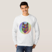 Spectrum Wolf Abstract design t-shirt (Voorkant volledig)
