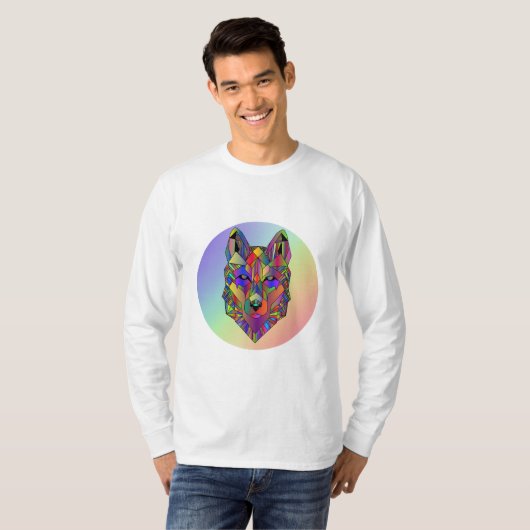 Spectrum Wolf Abstract design t-shirt (Voorkant volledig)