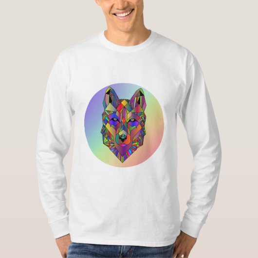 Spectrum Wolf Abstract design t-shirt (Voorkant)