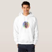 Spectrum wolf abstract ontwerp hoodie (Voorkant volledig)