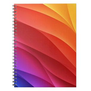 Spectrumgolven. Abstracte kleurrijke achtergrondkl Notitieboek