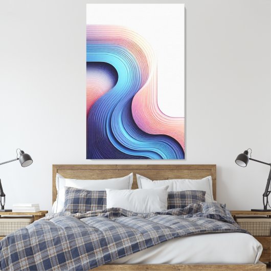 spectrumgolven canvas afdruk (Insitu (Slaapkamer))