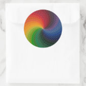 Spectrumkleurenwiel Ronde Sticker (Tas)
