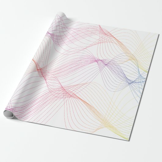 spectrumkleurgolflengtelijnen cadeaupapier (Uitgerold)