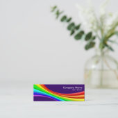 Spectrumkromme 3d - Depp Paars 330066 Mini Visitekaartje (Staand voorkant)