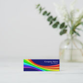 Spectrumkromme 3d - Donkerblauw 00066 Mini Visitekaartje (Staand voorkant)