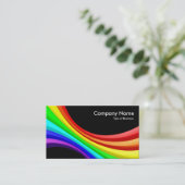 Spectrumkromme 3d - zwart visitekaartje (Staand voorkant)