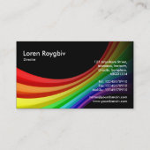 Spectrumkromme 3d - zwart visitekaartje (Achterkant)