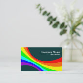 Spectrumkromme - Donkergroen 003333 Visitekaartje (Staand voorkant)