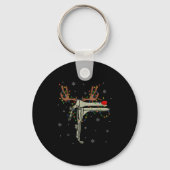 Speculum Reindeer Xmas Light Medical Ob Gyn Nurse  Sleutelhanger (Voorkant)