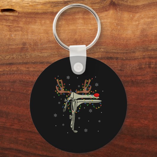 Speculum Reindeer Xmas Light Medical Ob Gyn Nurse  Sleutelhanger (Voorkant)