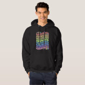 Sped Caffeinate Advocate Laminate Educate Groovy T Hoodie (Voorkant volledig)