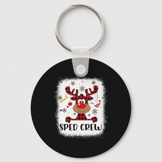 Sped Crew Buffalo Pset Reindeer Santa Hat Sleutelhanger (Voorkant)