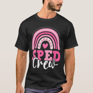 SPED Crew Pink Rainbow Special Education Terug naa T-shirt