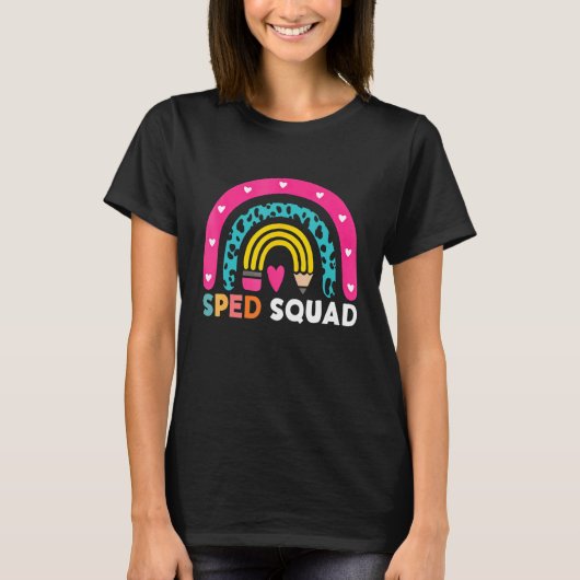Sped Crew Rainbow Special Education Teacher Back T T-shirt (Voorkant)