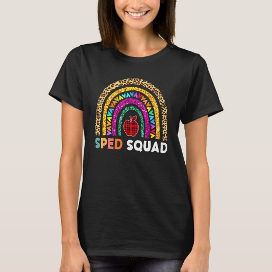 Sped Crew Rainbow Special Education Teacher Back T T-shirt (Voorkant)
