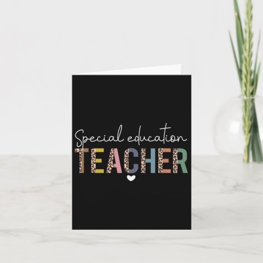 Sped Ed Special Education Teacher Sped Leopard Boh Kaart (Voorkant)
