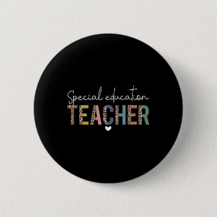 Sped Ed Special Education Teacher Sped Leopard Boh Ronde Button 5,7 Cm