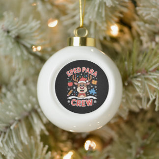 SPED Para-team Kerst Rendier Leraar School Keramische Bal Ornament