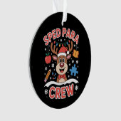 SPED Para-team Kerst Rendier Leraar School Ornament (voorkant)