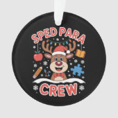 SPED Para-team Kerst Rendier Leraar School Ornament (voorkant)