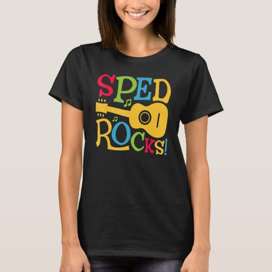 SPED Rocks Special Education Teacher Speducator Wo T-shirt (Voorkant)