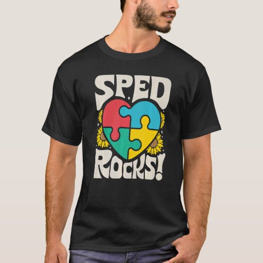 SPED Rocks Special Education Teacher Speducator Wo T-shirt (Voorkant)